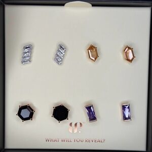 Elegant Multi-Color Stud Earring Set